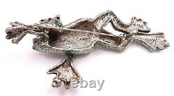 Vtg 1995 KE Sweet Romance Brooch Frog Prince Charming Whimsical Statement #908