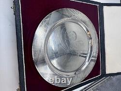 Vtg 70's Bonita Sterling Silver Mother's Day Plates Lot -2 Mexico Signed withBox