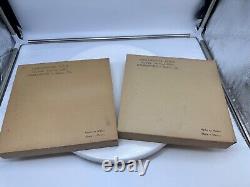 Vtg 70's Bonita Sterling Silver Mother's Day Plates Lot -2 Mexico Signed withBox