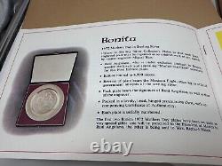 Vtg 70's Bonita Sterling Silver Mother's Day Plates Lot -2 Mexico Signed withBox