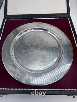 Vtg 70's Bonita Sterling Silver Mother's Day Plates Lot -2 Mexico Signed withBox