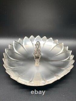 Vtg REED & BARTON Silver Plated Squirrel Ring Tray Dish L46