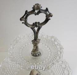 Vtg Rare 2 Tier Bell Mark Original Old Sheffield Dies 1785-1860 Serving Dish