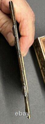 Vtg Silver Plate Jewelry Casket Box Medieval Gothic Reliquary Trinket READ
