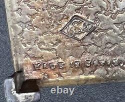 Vtg Silver Plate Jewelry Casket Box Medieval Gothic Reliquary Trinket READ