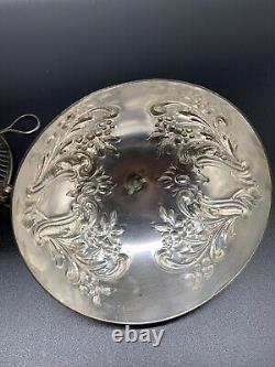 Vtg W. HUTTON & SONS Silver- Plated Ornate EGG WARMER/ CODDLER With Stand 9 B30