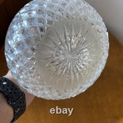 WH & SBP Crystal Glass Claret Jug Decanter cut glass body silver-plated Antique