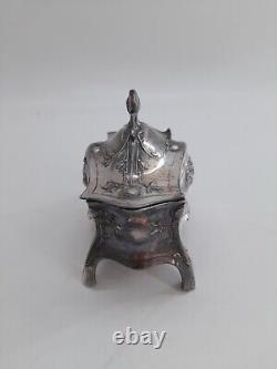 WMF Antique Silver Plated Art Nouveau Jewellery Box, WMF Hallmarked