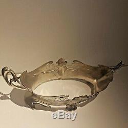 WMF Art Nouveau ORIGINAL Oval Silver Plated Flower Dish
