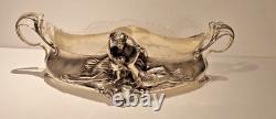 WMF Art Nouveau ORIGINAL Silver Plated Flower Centerpiece Dish Old Silver Finish