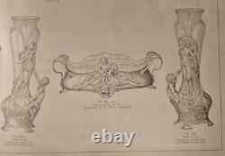 WMF Art Nouveau ORIGINAL Silver Plated Flower Centerpiece Dish Old Silver Finish