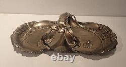 WMF Art Nouveau ORIGINAL Silver Plated Tray with Floral Motifs Rare