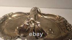 WMF Art Nouveau ORIGINAL Silver Plated Tray with Floral Motifs Rare