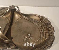 WMF Art Nouveau ORIGINAL Silver Plated Tray with Floral Motifs Rare