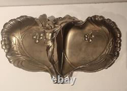 WMF Art Nouveau ORIGINAL Silver Plated Tray with Floral Motifs Rare