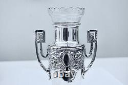 WMF Art Nouveau Silver Plated Large Amphora Vase with Original Liner, c1890-99