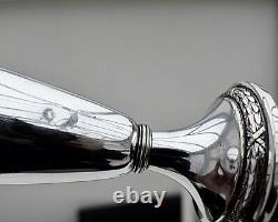 WMF Art Nouveau Silver Plated Pair Of Amphora Vases, Laurel Leaf, Signed c1903