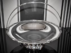 WMF Art Nouveau Silver Plated Swing Handle Fruit Bowl Centrepiece, Antler Signed