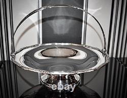 WMF Art Nouveau Silver Plated Swing Handle Fruit Bowl Centrepiece, Antler Signed