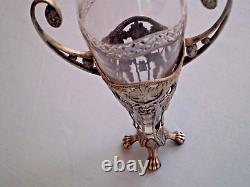WMF Art Nouveau Vase Silver Plated With Original Glass