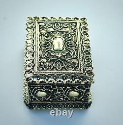 WMF Beautiful Antique Art Nouveau Desktop Jewelry-Trinket Box, Signed W. M. F c1885