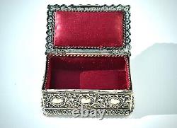 WMF Beautiful Antique Art Nouveau Desktop Jewelry-Trinket Box, Signed W. M. F c1885