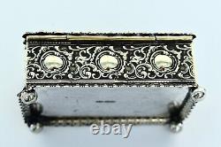 WMF Beautiful Antique Art Nouveau Desktop Jewelry-Trinket Box, Signed W. M. F c1885