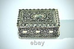 WMF Beautiful Antique Art Nouveau Desktop Jewelry-Trinket Box, Signed W. M. F c1885