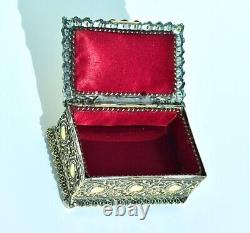 WMF Beautiful Antique Art Nouveau Desktop Jewelry-Trinket Box, Signed W. M. F c1885