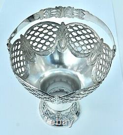 WMF Beautiful Art Nouveau Silver Plated & Crystal Fruit Basket Centrepiece, c1910