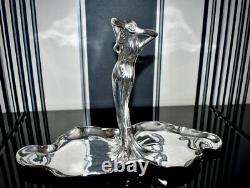 WMF Beautiful Art Nouveau Silver Plated, Fruit Dish, Modeled As Female Figure