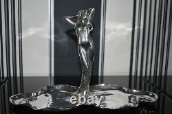 WMF Beautiful Art Nouveau Silver Plated, Fruit Dish, Modeled As Female Figure