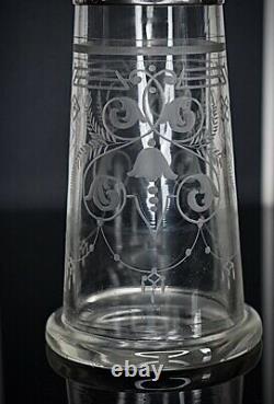 WMF Beautiful & Rare, Art Nouveau, Small Silver Plated Crystal Glass Claret Jug