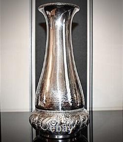 WMF Exceptionally Beautiful Pair of Art Nouveau Silver Plated Vases, Signed 1903