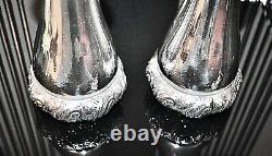 WMF Exceptionally Beautiful Pair of Art Nouveau Silver Plated Vases, Signed 1903