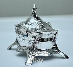 WMF Fine Exceptional Silver Plated Jewelry/Trinket Box, Fully Signed, c1885-1903