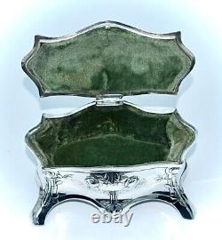 WMF Fine Exceptional Silver Plated Jewelry/Trinket Box, Fully Signed, c1885-1903