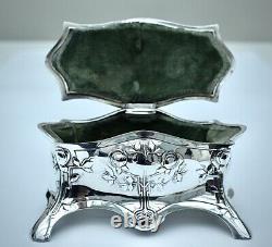 WMF Fine Exceptional Silver Plated Jewelry/Trinket Box, Fully Signed, c1885-1903