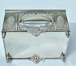 WMF Magnificent & Fine Large Silver Plated Cigar/ Jewelry Box, Fully Signed, c1909