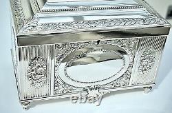 WMF Magnificent & Fine Large Silver Plated Cigar/ Jewelry Box, Fully Signed, c1909