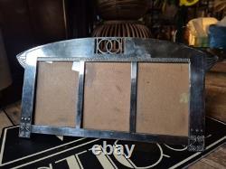 WMF Original Antique Art Nouveau Triple Photo Frame Jugendstil SECESSIONIST