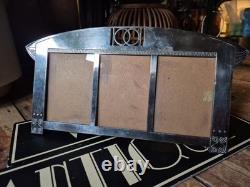 WMF Original Antique Art Nouveau Triple Photo Frame Jugendstil SECESSIONIST