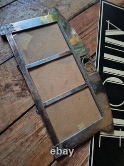 WMF Original Antique Art Nouveau Triple Photo Frame Jugendstil SECESSIONIST