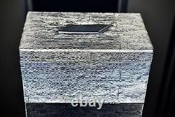 WMF Rare Silver Plated Nickel, Wood Effect Trinket / Jewelry Box, Signed, c1886