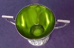 WMF Silver Plated Bowl with Green Glass Liner