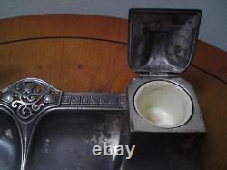 WMF Silver Plated Pewter Art Nouveau Jugendstil Inkwell Pen Tray