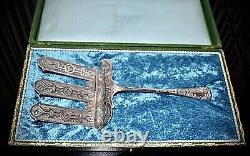 WMF Silver plated Asparagus/ Fish Trident Server, Original Case, Hallmarked WMFN