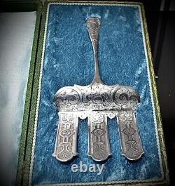 WMF Silver plated Asparagus/ Fish Trident Server, Original Case, Hallmarked WMFN