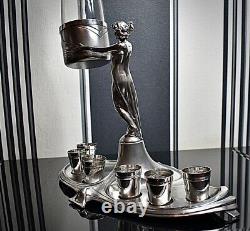 WMF Stunning Art Nouveau Silver Plated Britannia Silver, Liqueur Service, Signed