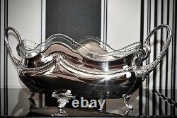 WMF Stunning Art Nouveau Silver Plated Flower / Fruit Centerpiece Display, Signed